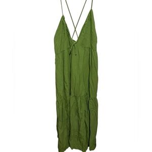 Sim and Sam green tank maxi dress size large